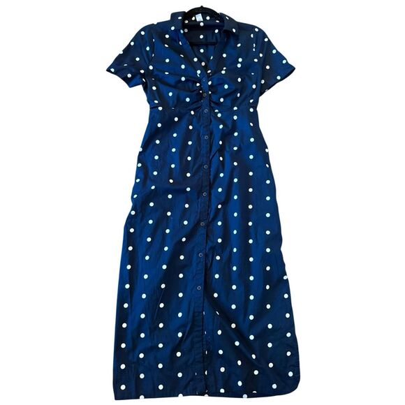 Old Navy polka dot cutout side midi dress size small - Picture 3 of 13